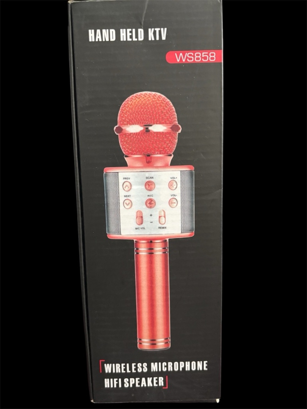 Wireless Handheld Karaoke Microphone - Red